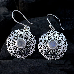 Mila White Tiny Solitaire Dangle Earring