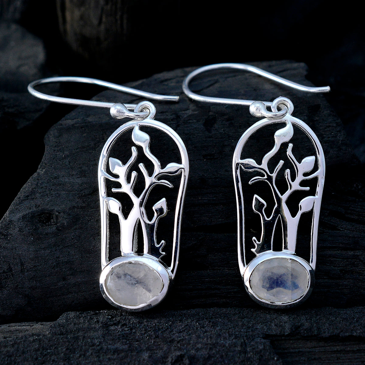 Skylar White Dainty Solitaire Dangle Earring