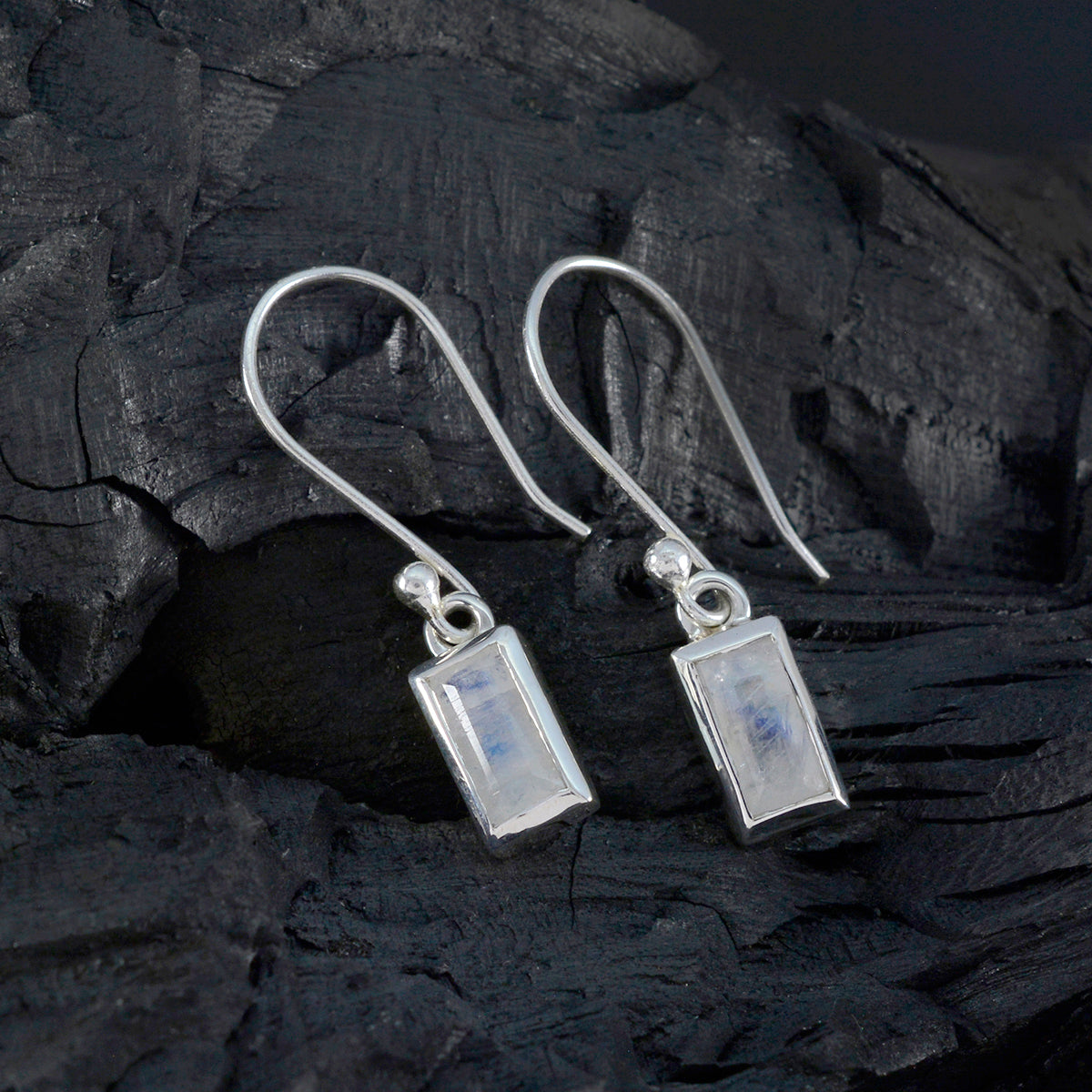 Maya White Dainty Solitaire Dangle Earring
