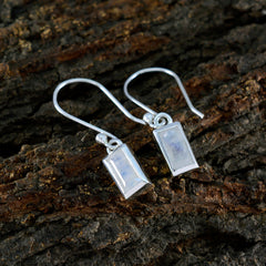 Maya White Dainty Solitaire Dangle Earring