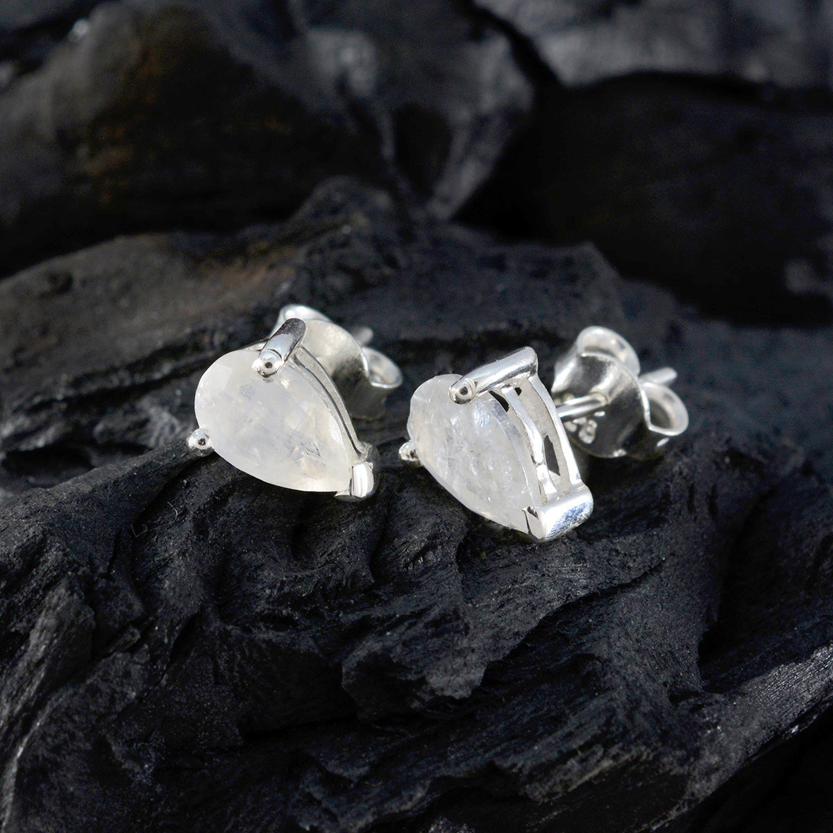 Elena White Dainty Solitaire Stud Earring
