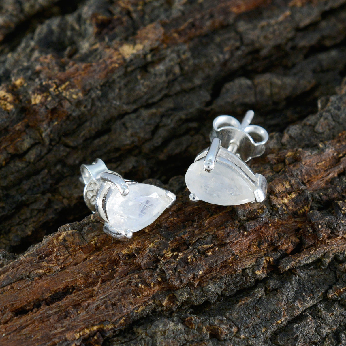 Elena White Dainty Solitaire Stud Earring