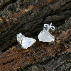 Elena White Dainty Solitaire Stud Earring