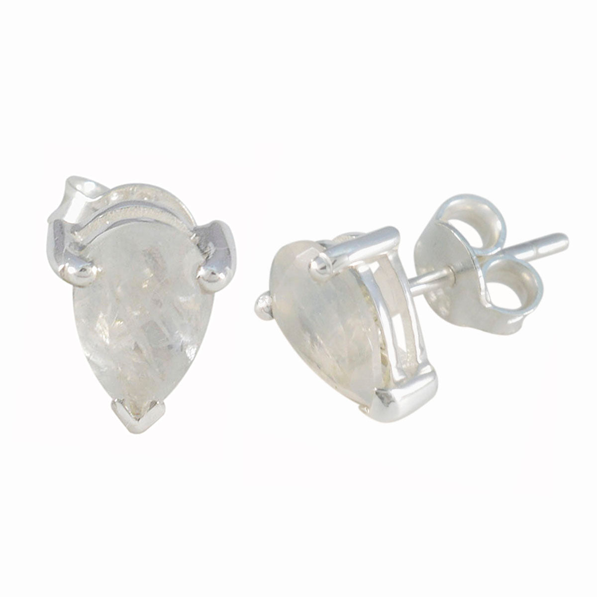 Elena White Dainty Solitaire Stud Earring