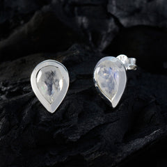 Antonia White Delicate Solitaire Stud Earring