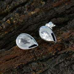 Antonia White Delicate Solitaire Stud Earring