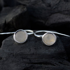 Audrey White Dainty Solitaire Dangle Earring