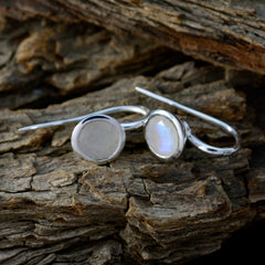 Audrey White Dainty Solitaire Dangle Earring