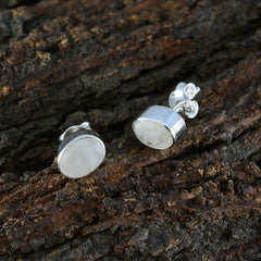 Bianca White Delicate Solitaire Stud Earring