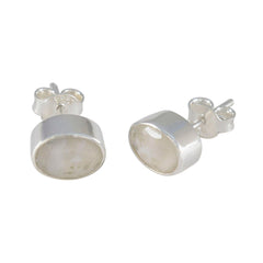 Bianca White Delicate Solitaire Stud Earring