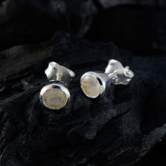 Clara White Delicate Solitaire Stud Earring