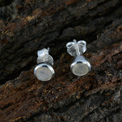 Clara White Delicate Solitaire Stud Earring