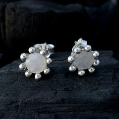 Isabella White Elegant Solitaire Stud Earring