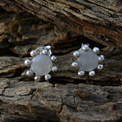 Isabella White Elegant Solitaire Stud Earring