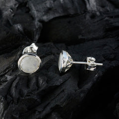 Zoey White Delicate Solitaire Stud Earring
