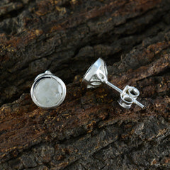 Zoey White Delicate Solitaire Stud Earring