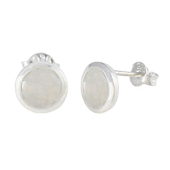 Yuna White Dainty Solitaire Stud Earring