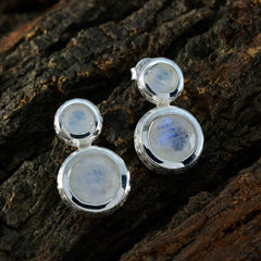 Emilia White Minimal Toi et Moi Stud Earring