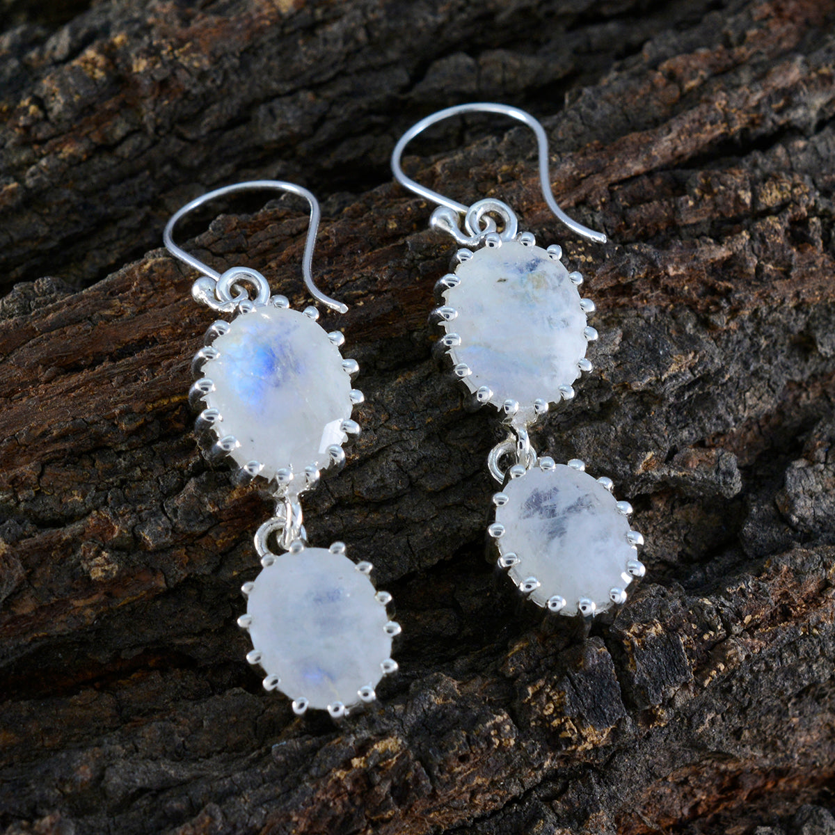 Leah White Versatile Toi et Moi Dangle Earring