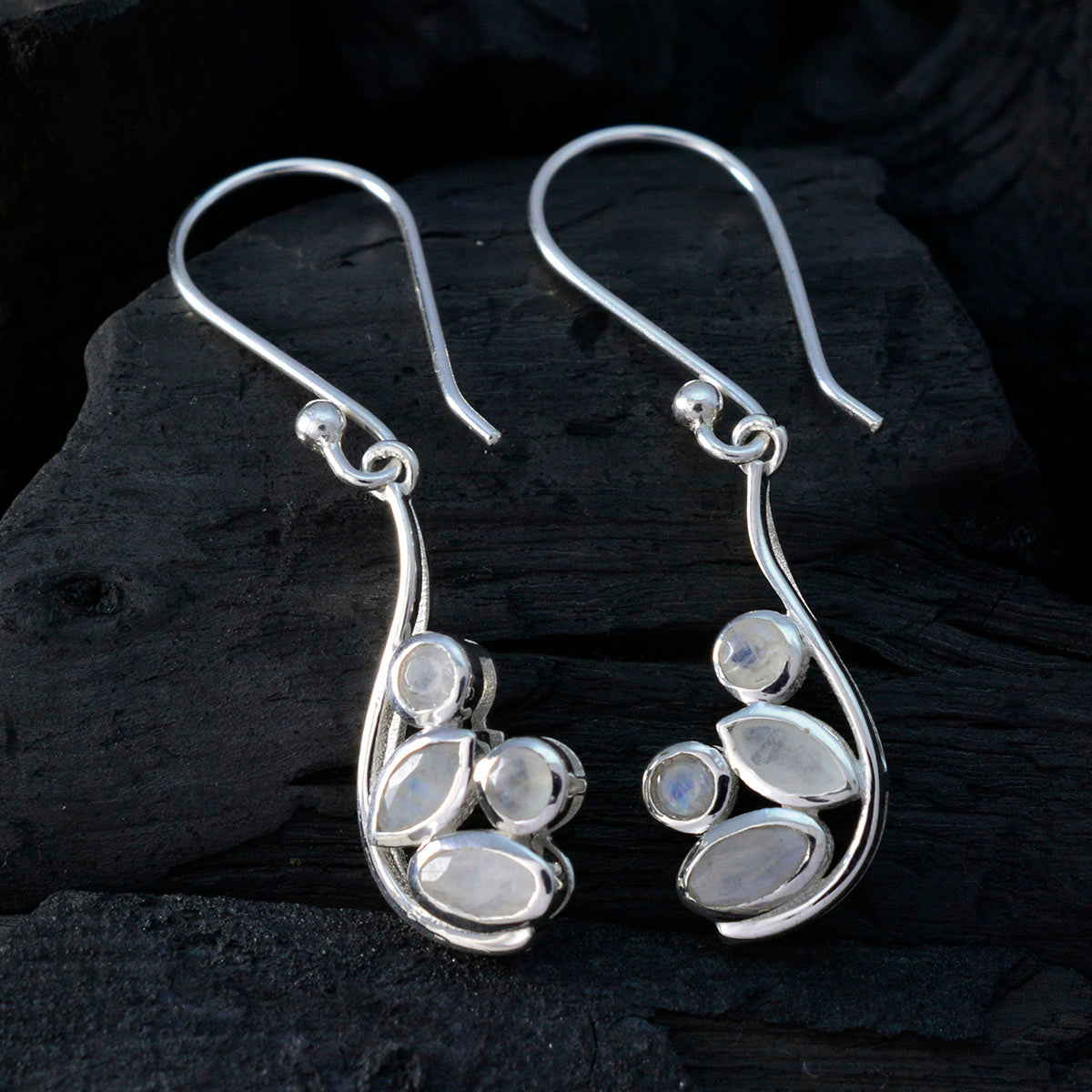 Aurora White Delicate multiple Dangle Earring