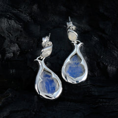 Isabel White Edgy Toi et Moi Stud Earring