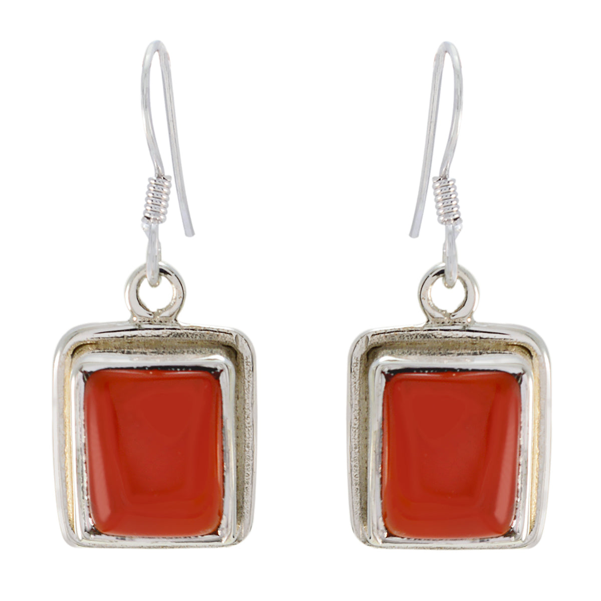 Evelyn Red Tiny Solitaire Dangle Earring Red Onyx Red Dangle