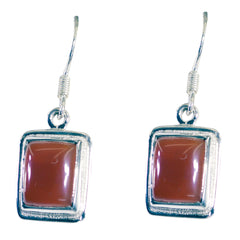 Evelyn Red Tiny Solitaire Dangle Earring