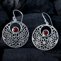Eleanor Red Eye catching Solitaire Dangle Earring