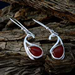 Eliza Red Featherlight Solitaire Dangle Earring