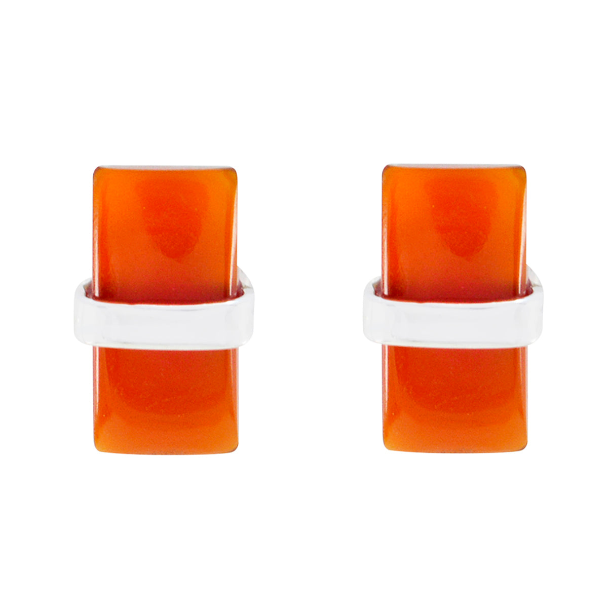Ellie Red Minimalist Solitaire Stud Earring Red Onyx Red Stud