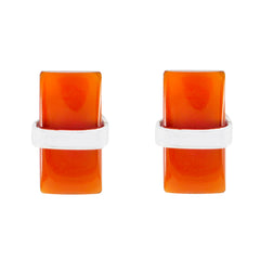 Ellie Red Minimalist Solitaire Stud Earring Red Onyx Red Stud
