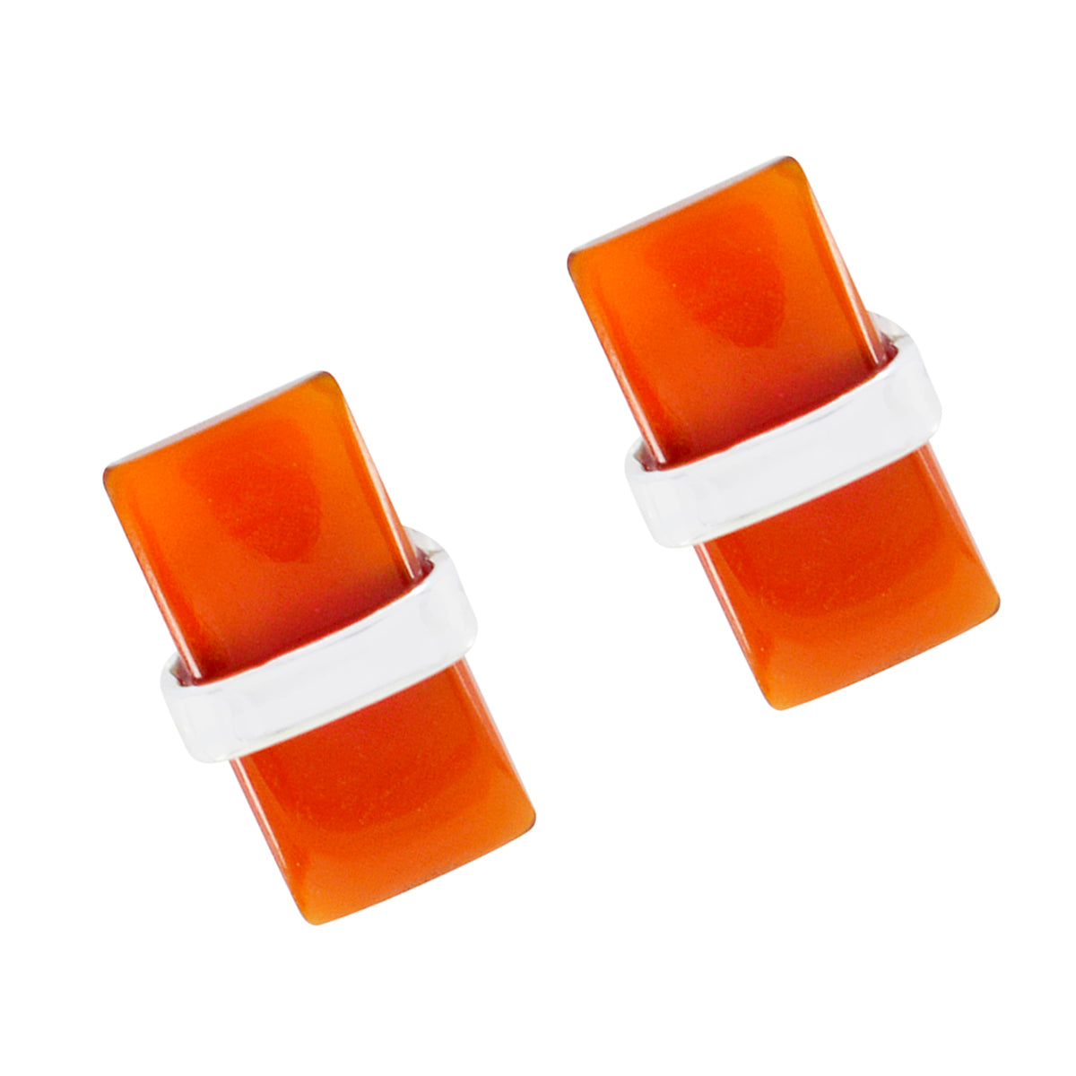 Ellie Red Minimalist Solitaire Stud Earring
