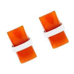 Ellie Red Minimalist Solitaire Stud Earring