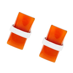 Ellie Red Minimalist Solitaire Stud Earring