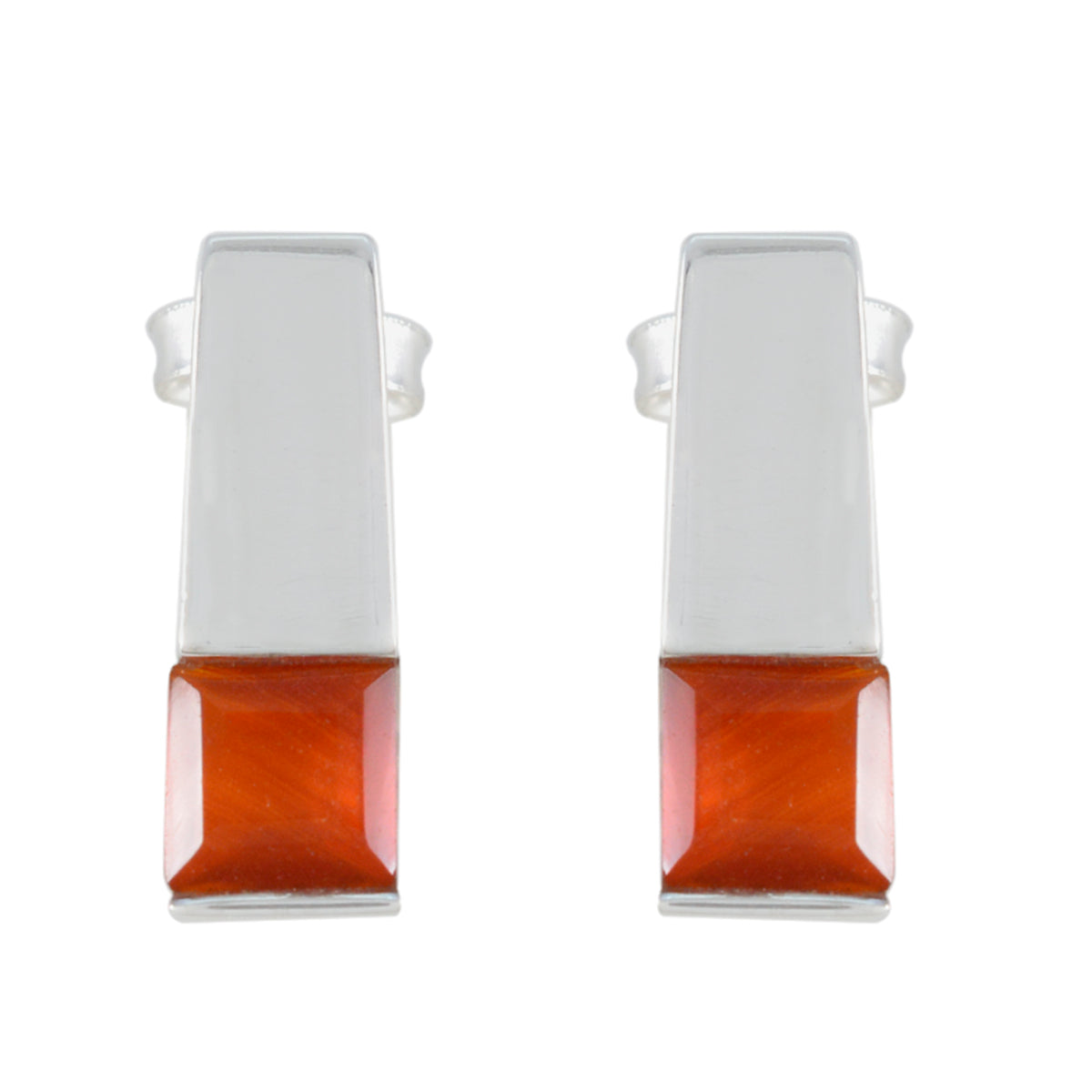 Marie Red Dainty Solitaire Stud Earring Red Onyx Red Stud