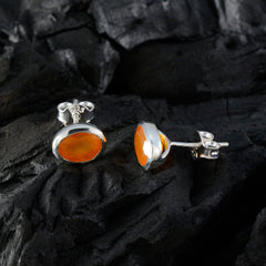 Naomi Red Delicate Solitaire Stud Earring