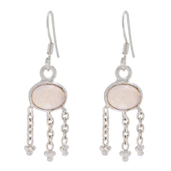 Autumn Pink Dainty multiple Dangle Earring Rose Quartz Pink Dangle