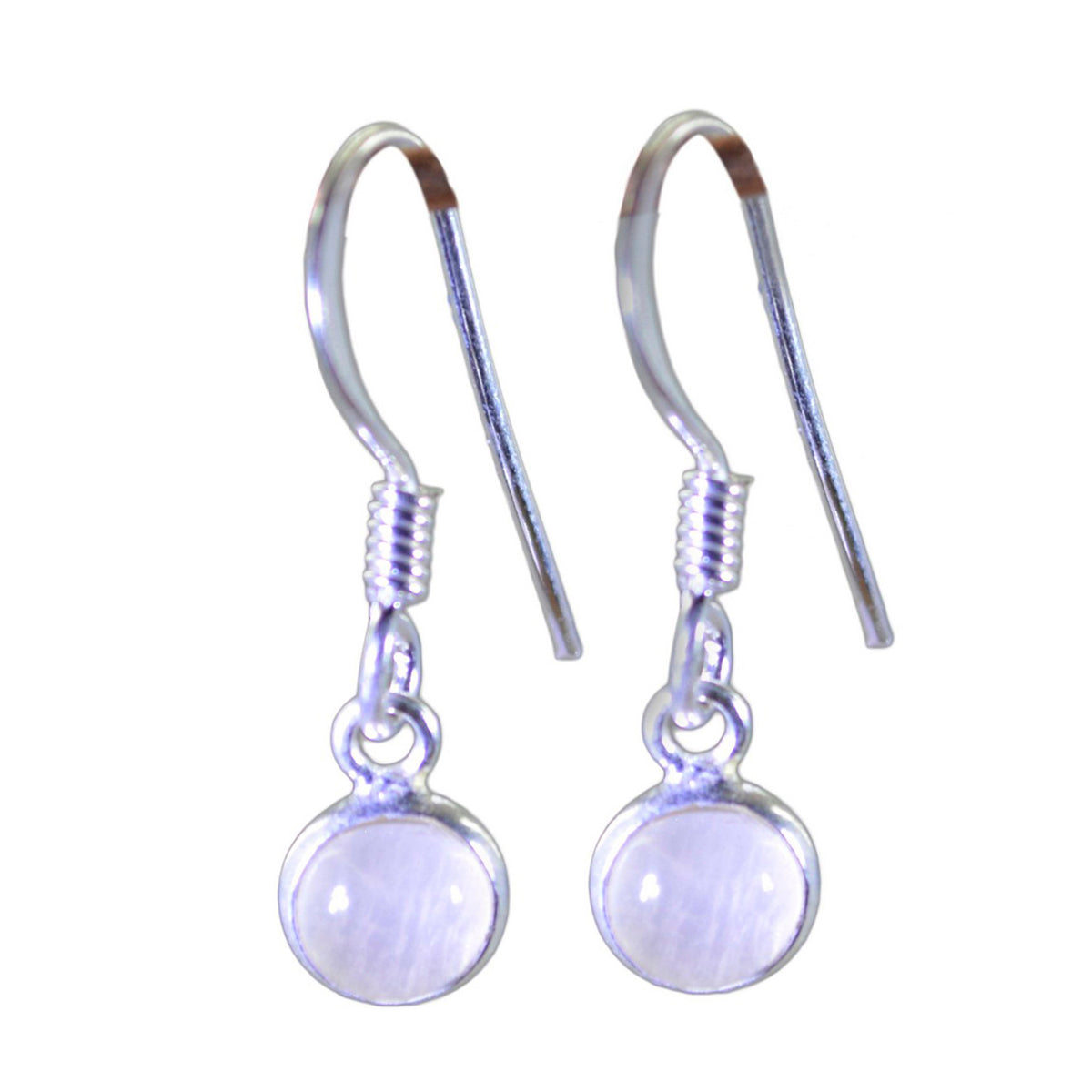 Hanna Pink Minimalist multiple Dangle Earring Rose Quartz Pink Dangle