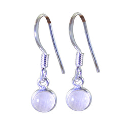 Hanna Pink Minimalist multiple Dangle Earring Rose Quartz Pink Dangle