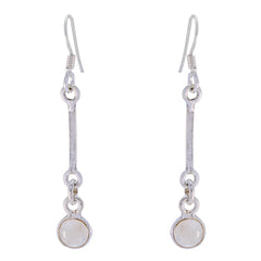 Hannah Pink Minimalist multiple Dangle Earring Rose Quartz Pink Dangle