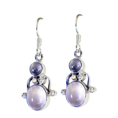 Harper Pink Dainty multiple Dangle Earring Rose Quartz Pink Dangle