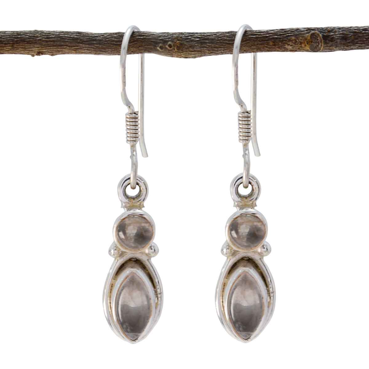 Ida Pink Delicate multiple Dangle Earring Rose Quartz Pink Dangle