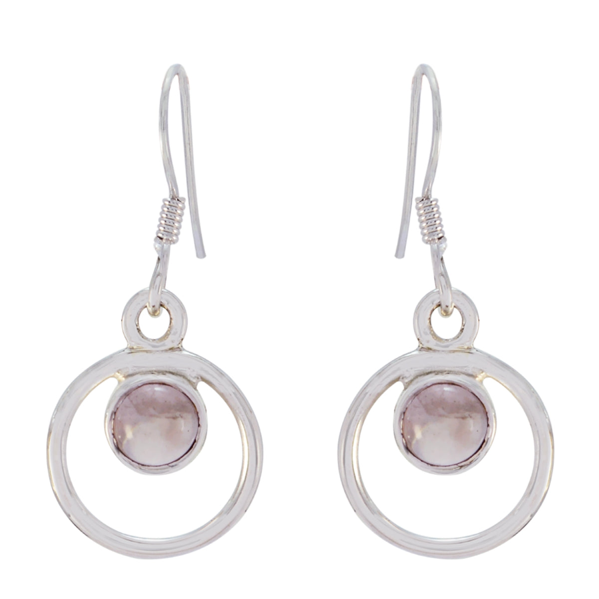 Inès Pink Elegant multiple Dangle Earring Rose Quartz Pink Dangle