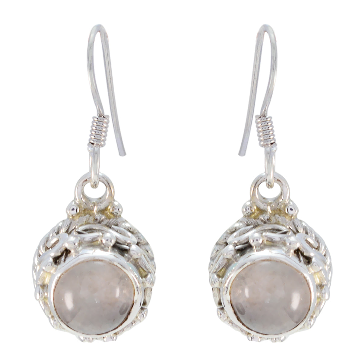 Mila Pink Classic multiple Dangle Earring Rose Quartz Pink Dangle