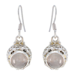 Mila Pink Classic multiple Dangle Earring Rose Quartz Pink Dangle