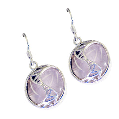 Julia Pink Dainty Solitaire Dangle Earring