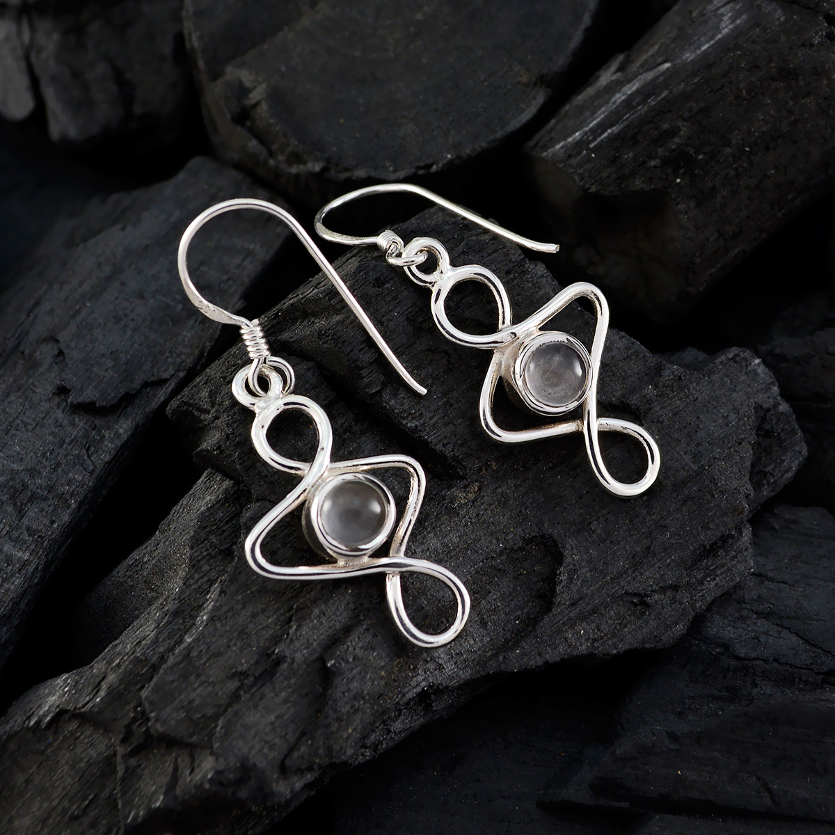 Emma Pink Delicate Solitaire Dangle Earring