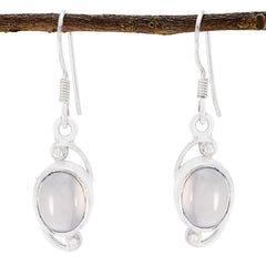 Katarina Pink Delicate Solitaire Dangle Earring Rose Quartz Pink Dangle