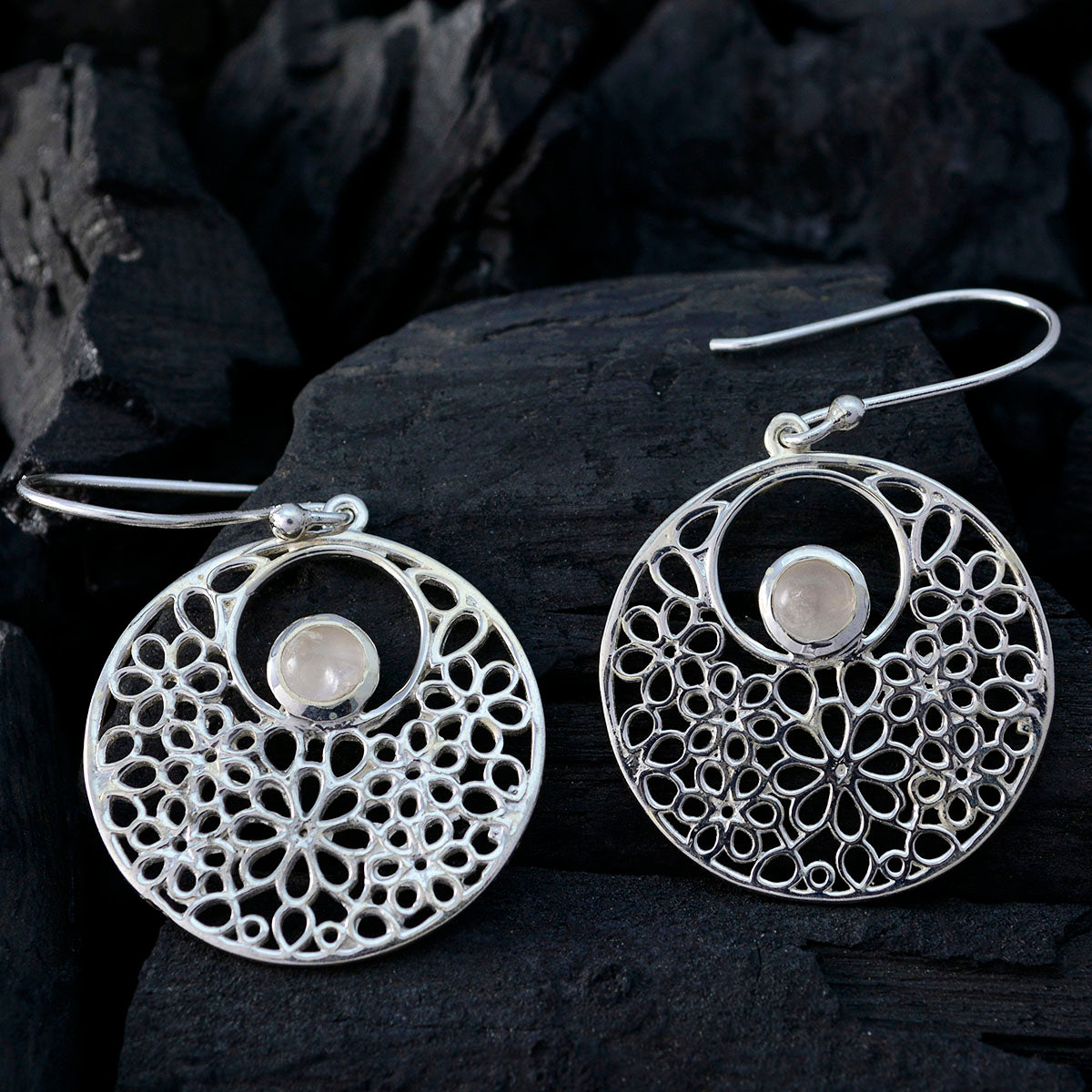 Katharina Pink Eye catching Solitaire Dangle Earring