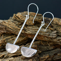 Lea Pink Classic Solitaire Dangle Earring